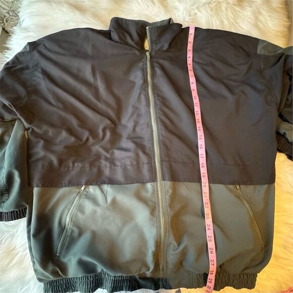 Bill Blass Vintage Men's XL Green Black Windbreaker Jacket Full Zip Casual - Picture 8 of 11